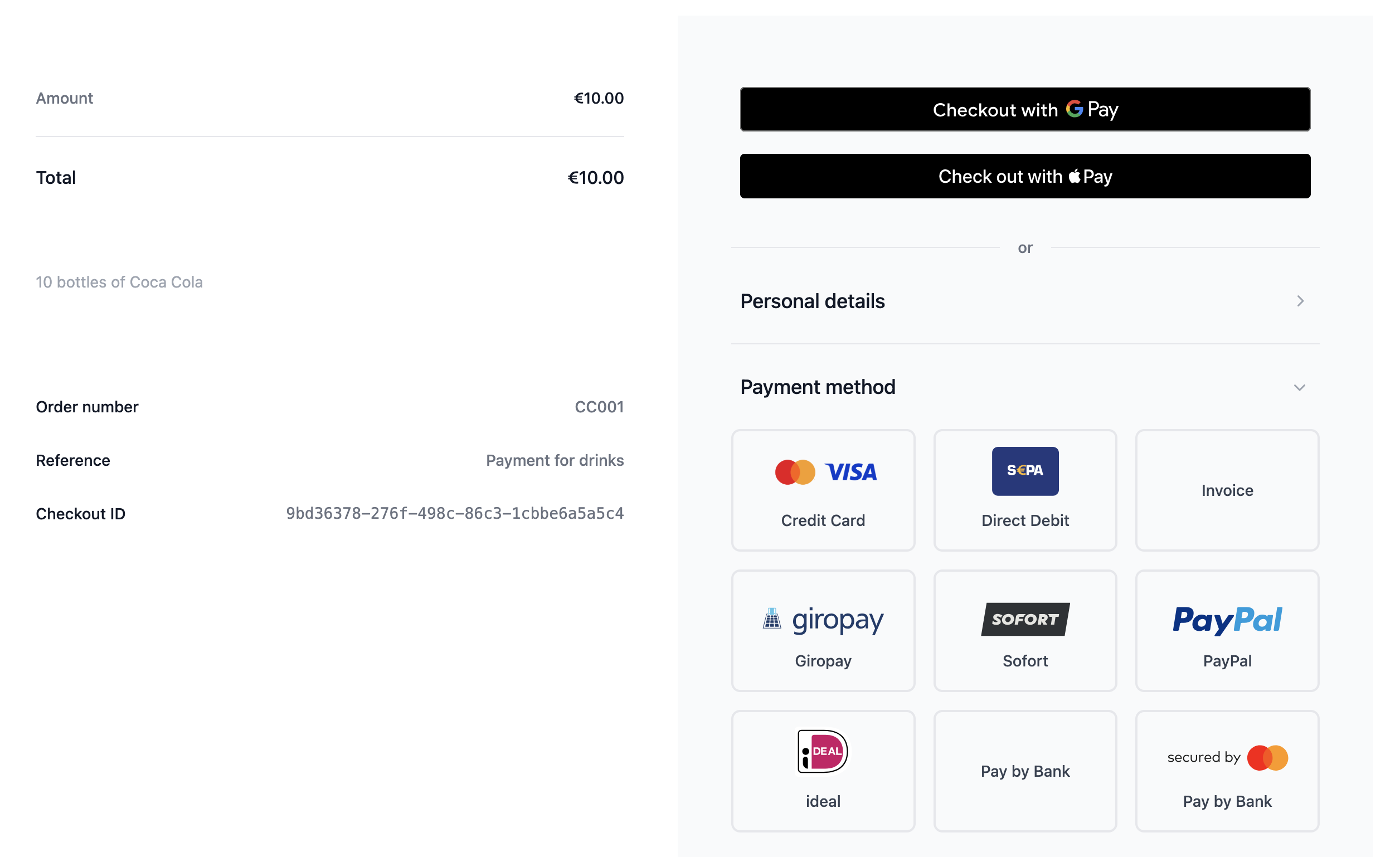Hosted Payment Page with Google Pay
